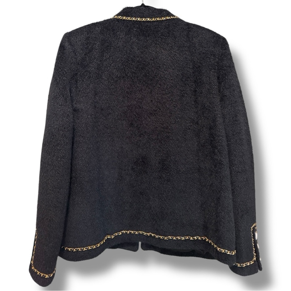 β¨ Endless Rose Black Chain Trimmed Jacket Size S NWT - Picture 3 of 5
